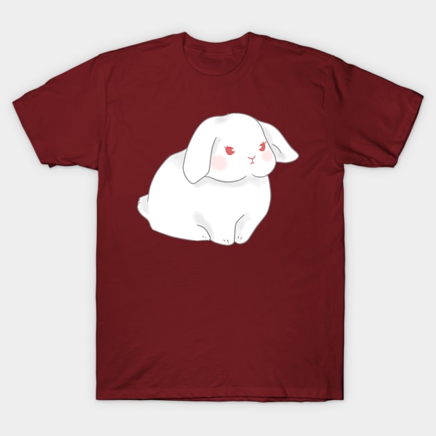 cute round angry rew holland lop rabbit | Bunniesmee T-Shirt by GambarGrace